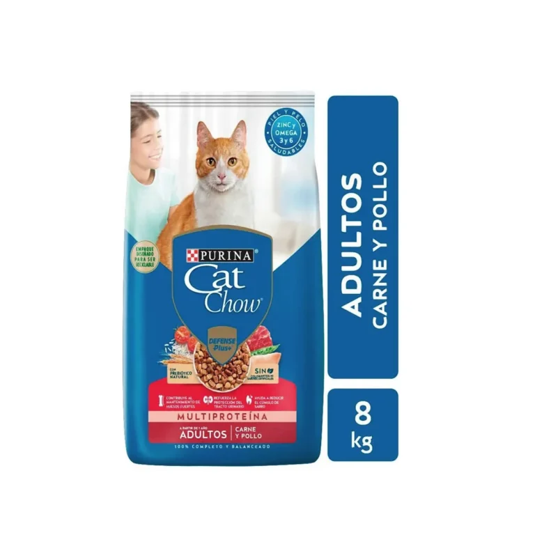 Alimento Cat Chow gato adulto carne pollo 8kg Uruguay